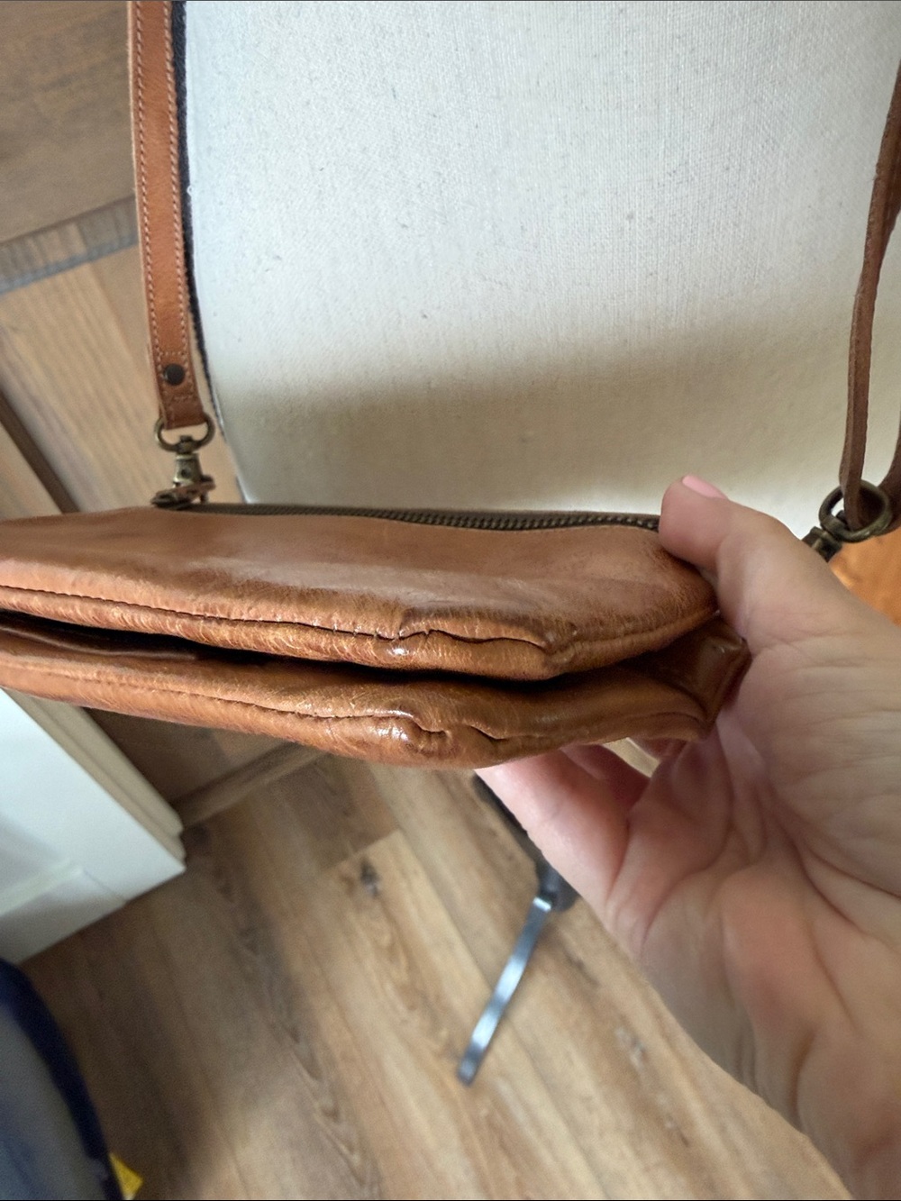 Bed Stu Cognac Leather Crossbody Bag - Picture 6 of 8